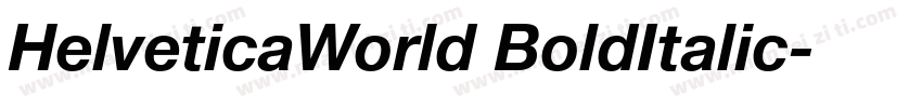HelveticaWorld BoldItalic字体转换